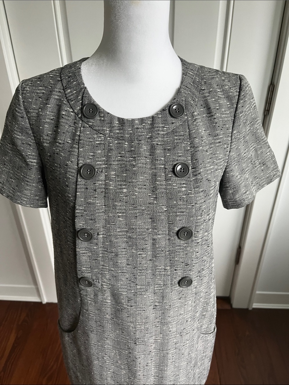 H&M Light Gray Textured Women's Dress
